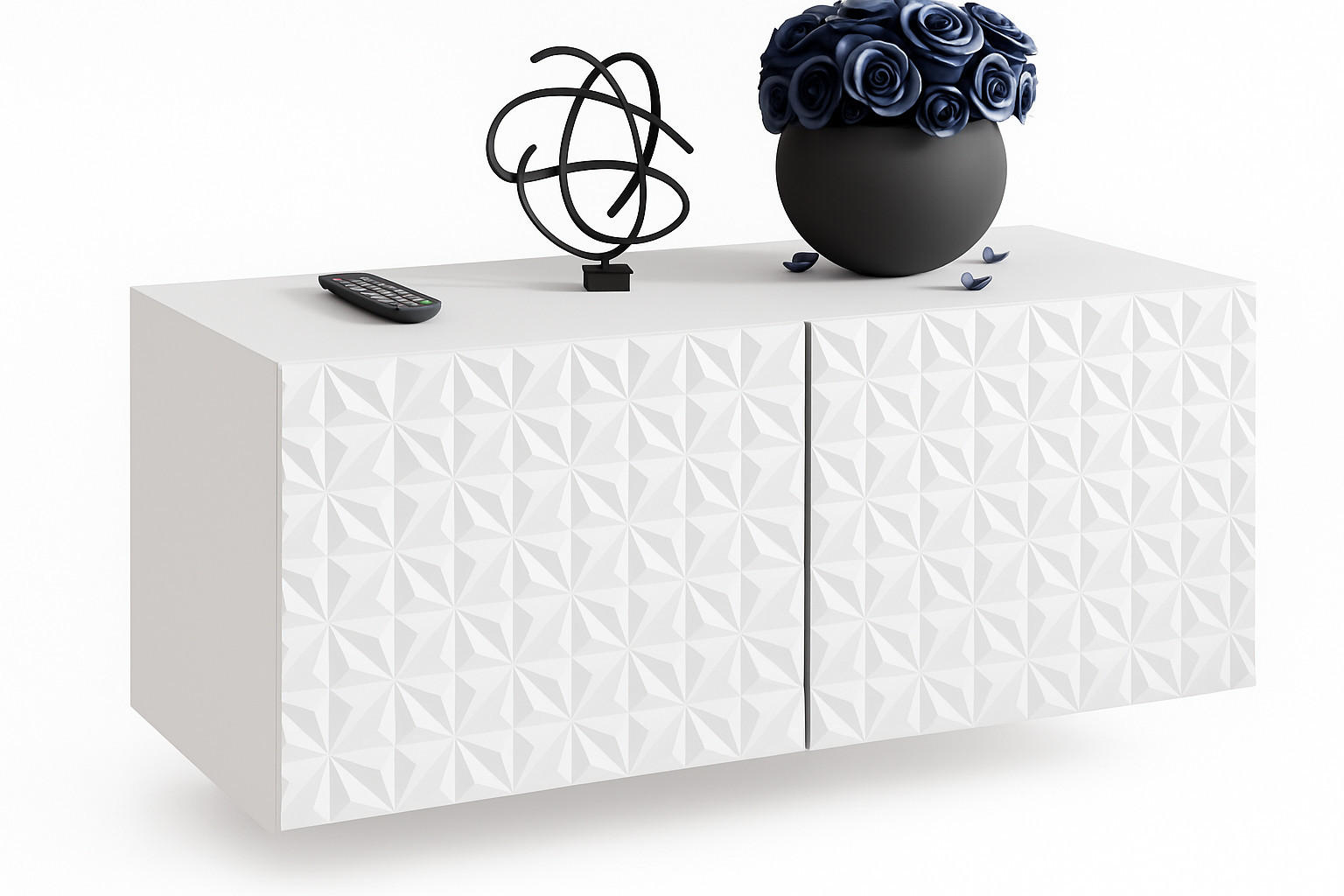 Meblini Tv-Schrank Weiß 100x115x40 cm