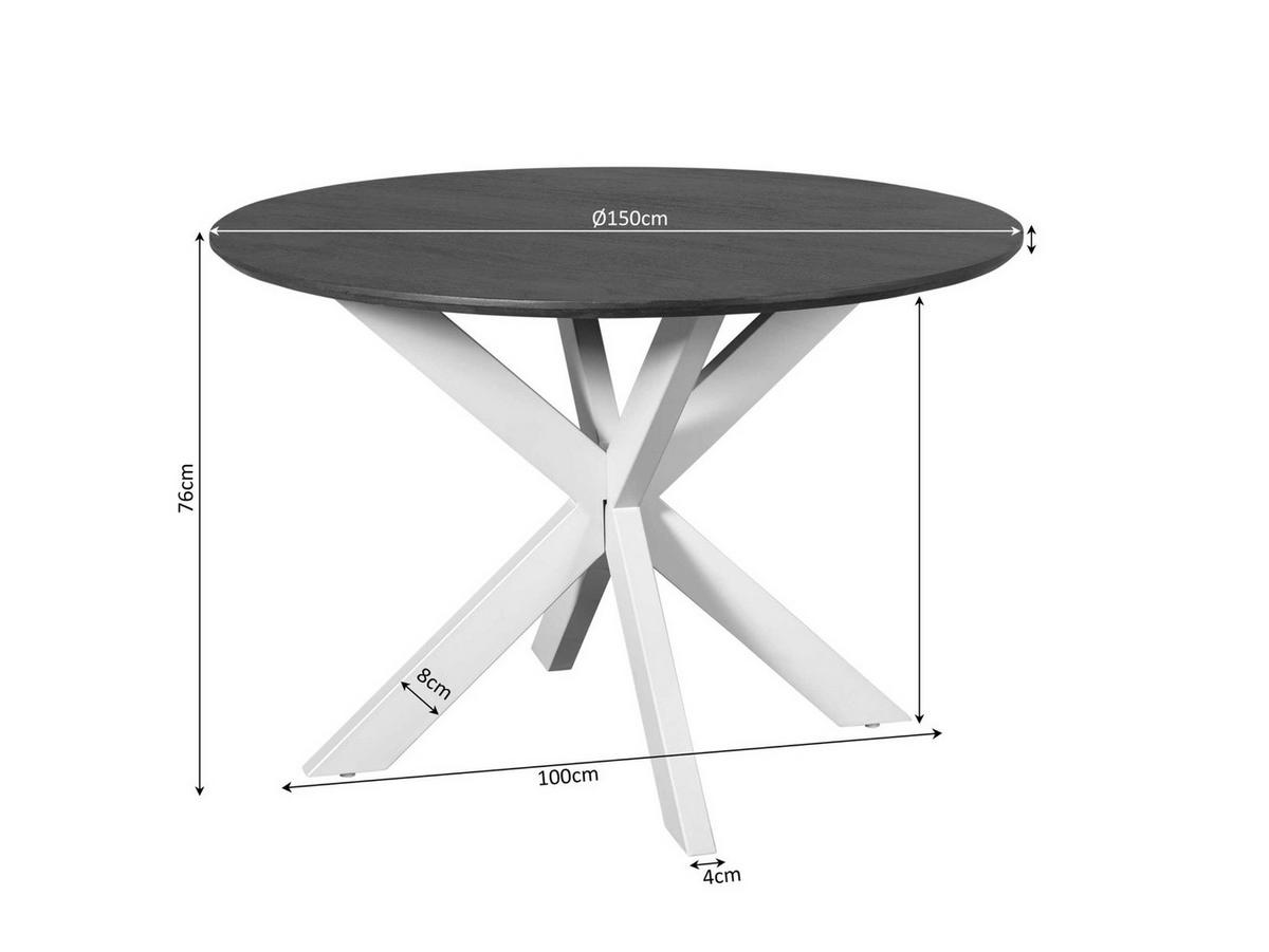 ESSTISCH Dimora Durchmesser 150 cm Schwarz - Schwarz, Holz (150/150/76cm) - Villa Möbel