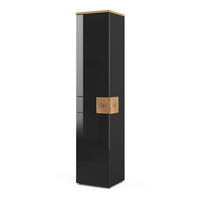 BADSCHRANK Eden Anthrazit 40 x 184.2 cm - Anthrazit/Eiche Artisan, Holzwerkstoff (40/184.2/37cm) - Vicco