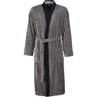 BADEMANTEL HERREN KIMONO LUXURY HOME 5840 NATUR-SCHWARZ - 97 - Schwarz, Textil (Lnull) - Cawoe
