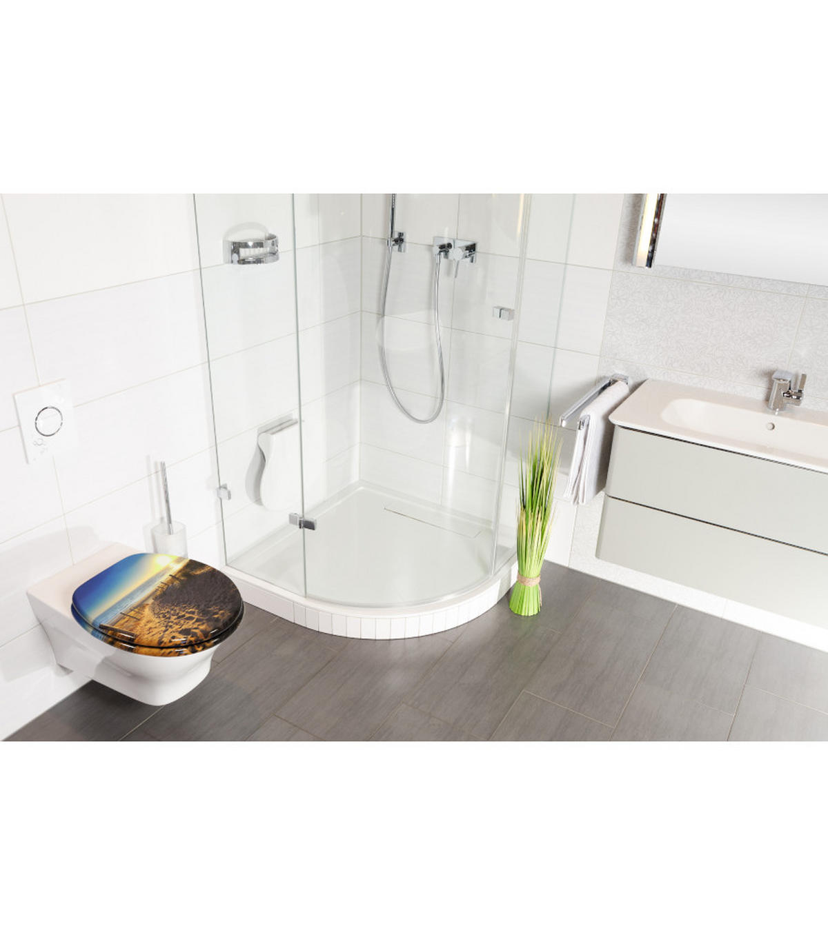 WC-SITZ Düne - Braun, Holzwerkstoff (38/6/47cm) - Sanilo