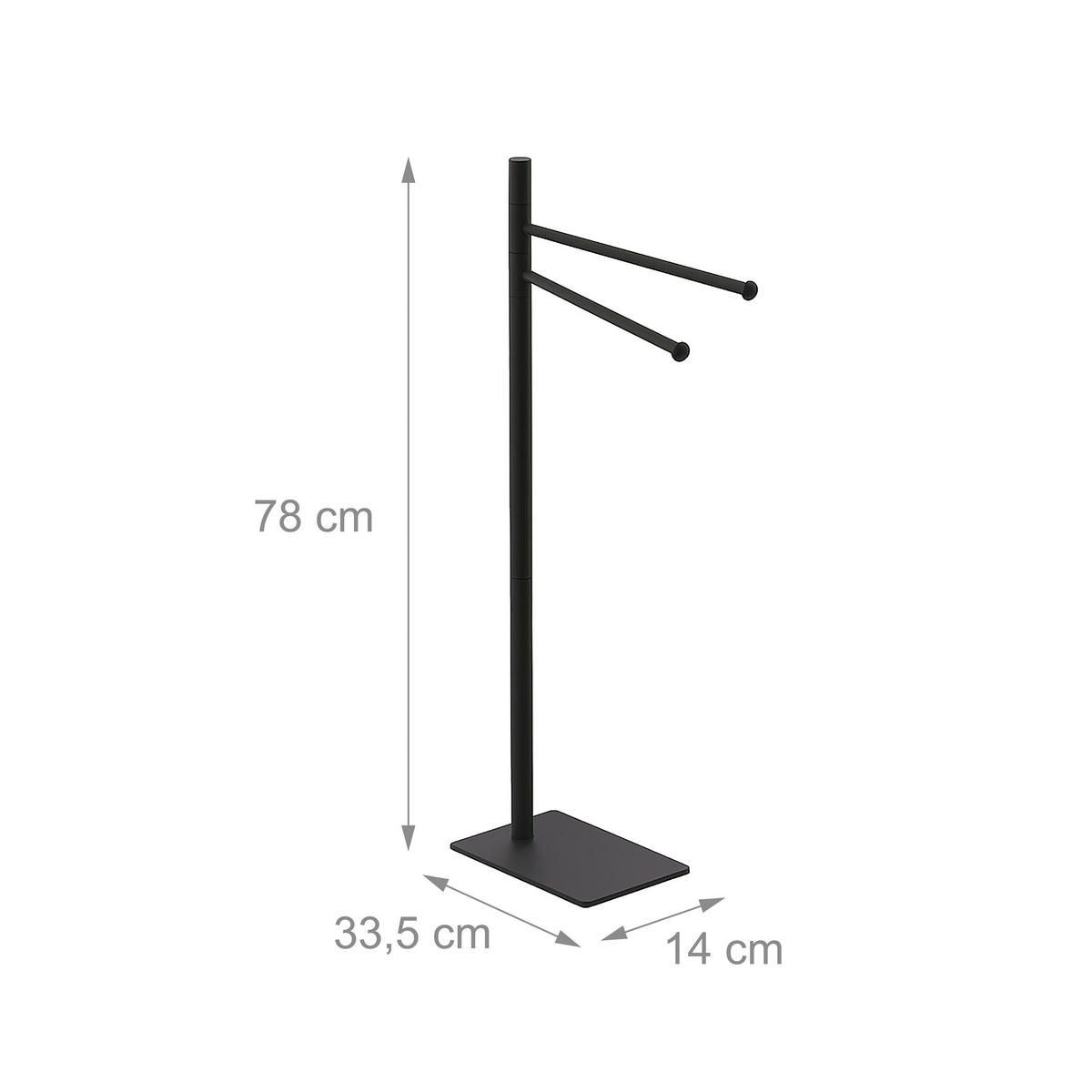 HANDTUCHSTÄNDER - Schwarz, Metall (33.5/78/14cm) - Relaxdays