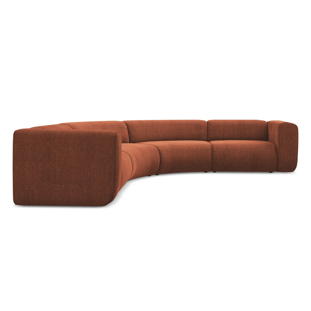 Thumbnail - Makamii Ecksofa, Terra cotta, Textil, 5-Sitzer, Füllung: Schaumstoff, 318x318 cm, Made in EU, Oeko-Tex®, Wohnzimmer, Sof...