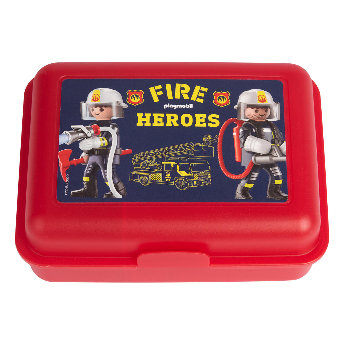 BROTDOSE Playmobil City Action Feuerwehr Rot 17,5 x 12,8 x 6,9 cm - Rot, Kunststoff (17.5/6.9/12.8cm) - Playmobil