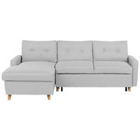 ECKSOFA Polsterbezug Hellgrau linksseitig Flakk - Hellgrau, Textil (232/147cm) - Beliani