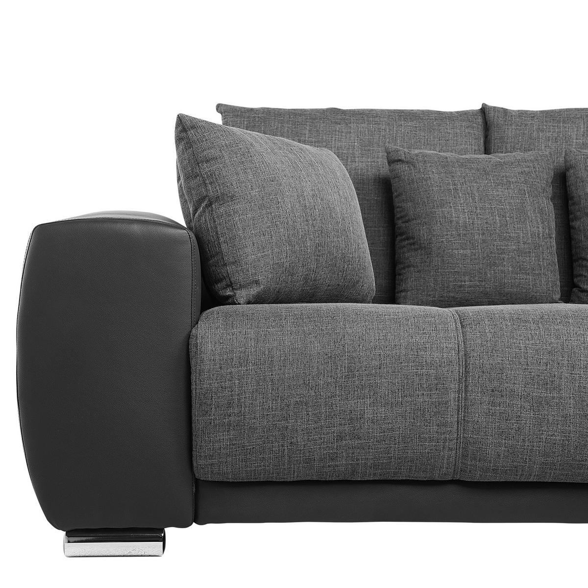 WOHNLANDSCHAFT Polsterbezug Dunkelgrau Torpo - Dunkelgrau, Textil (308/84/136cm) - Beliani