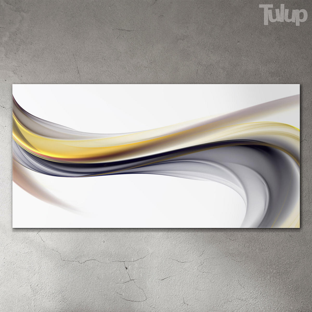 GLASBILD 120x60 cm Moderne Kunst - Gelb, Glas (120/60cm) - TULUP