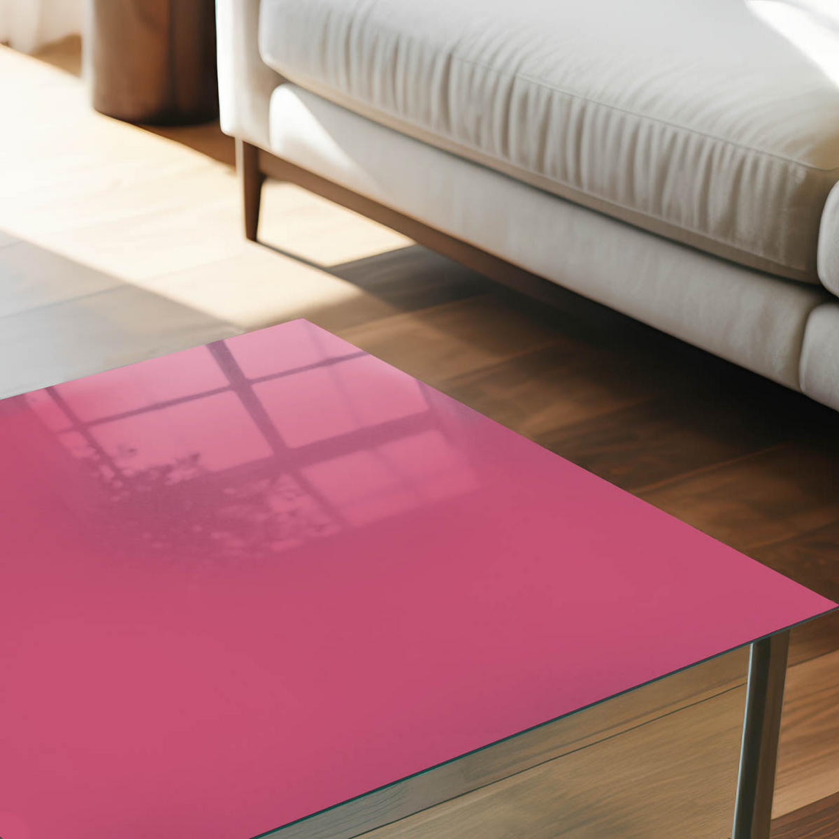 GLASPLATTE 80x60 cm – Energierosa - Pink, Glas (0.4/80/60cm) - ArtPrintCave