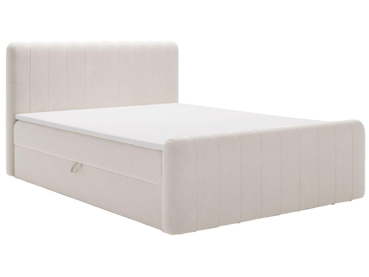 BOXBETT Osteno 160x200 Cremige - Creme, Holz/Textil (160/200cm) - Graingold