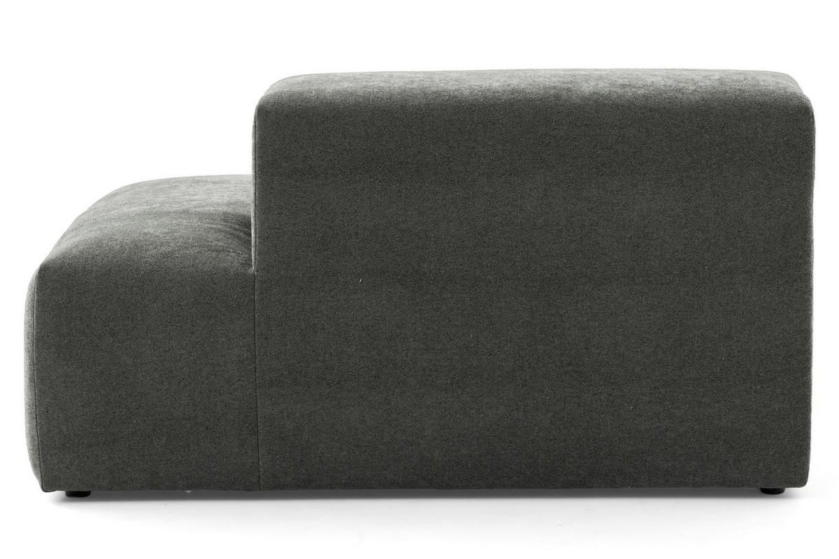 3-SITZER modulares Sofa HEAVEN SET 1 Rechts, Breite 255 cm Webstoff Dunkelgrau - Dunkelgrau/Schwarz, Holz/Kunststoff (102/71/255cm) - Muffo