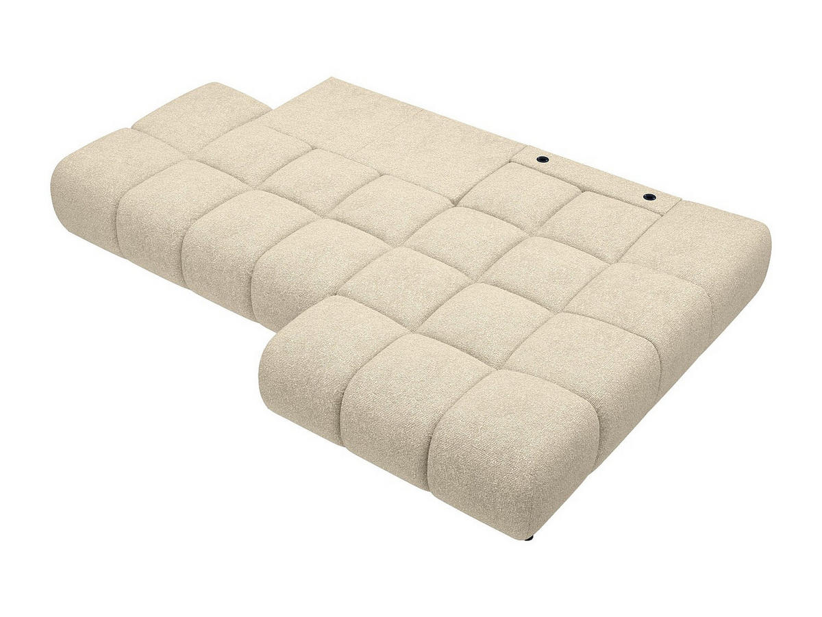 SCHLAFSOFA - 5 Personen - stoff - beige Jocima - Beige, Kunststoff/Textil (292/96/193cm) - Vente-Unique