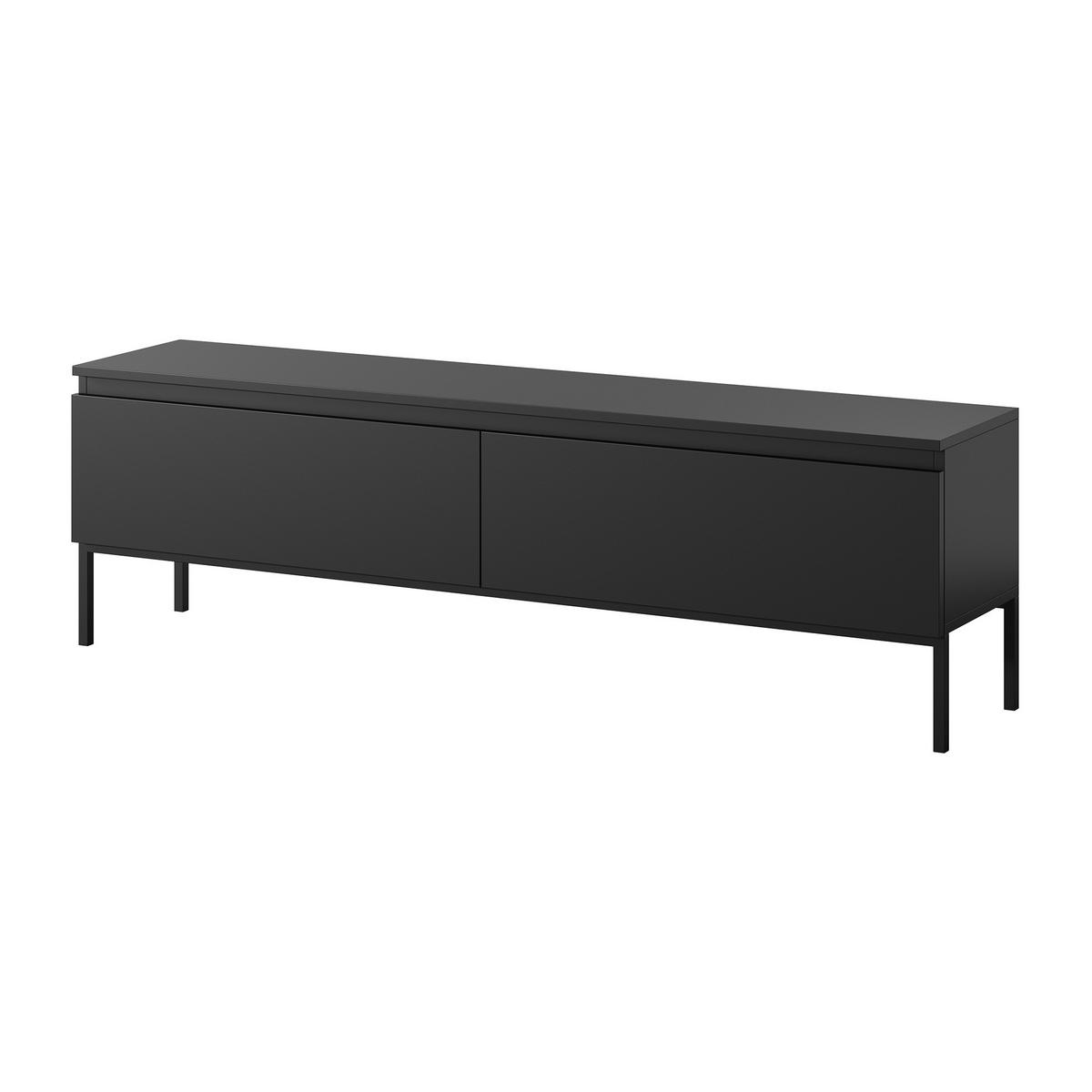 TV-SCHRANK Bemmi Schwarz mit schwarzen Beinen 150 cm - Schwarz, Holzwerkstoff (150/46/32cm) - Selsey