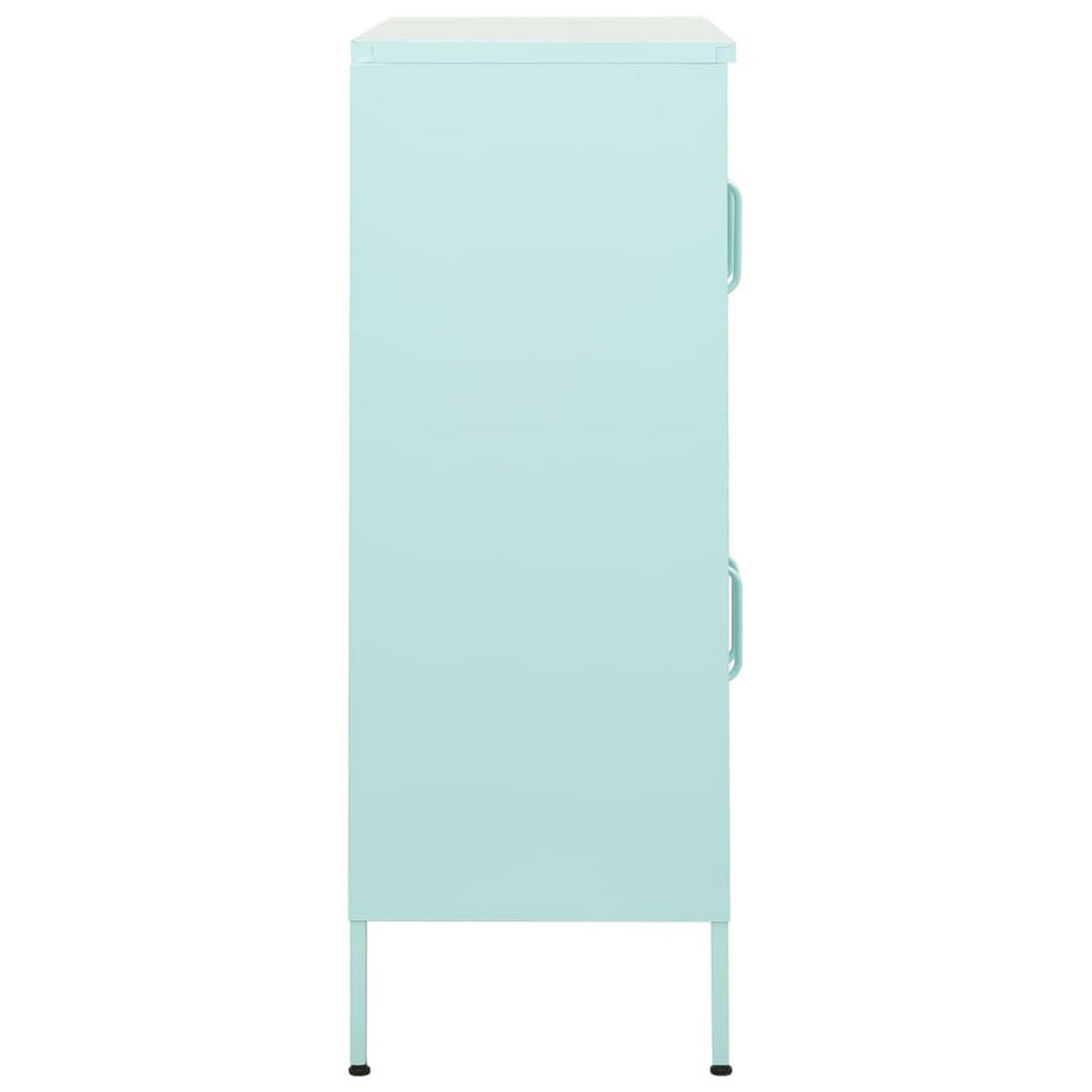 LAGERSCHRANK Minzgrün 80/35/101,5 Cm Stahl - Mintgrün, Metall (80/101.5/35cm) - vidaXL