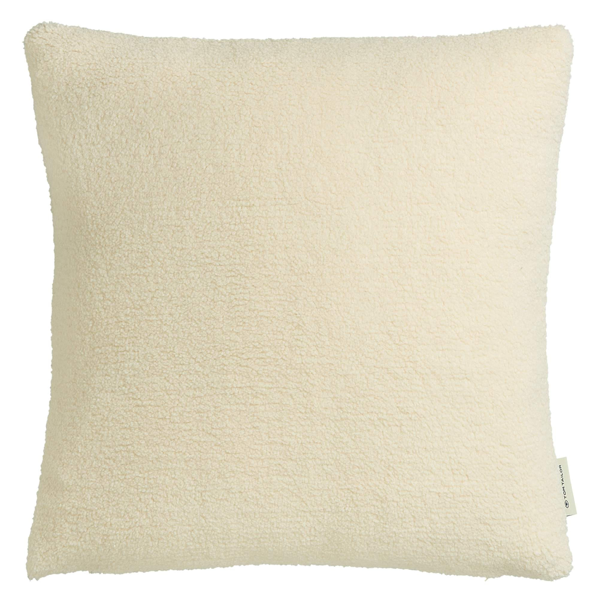 ZIERKISSENHÜLLE TEDDY - Creme, Textil (45/45cm) - Tom Tailor