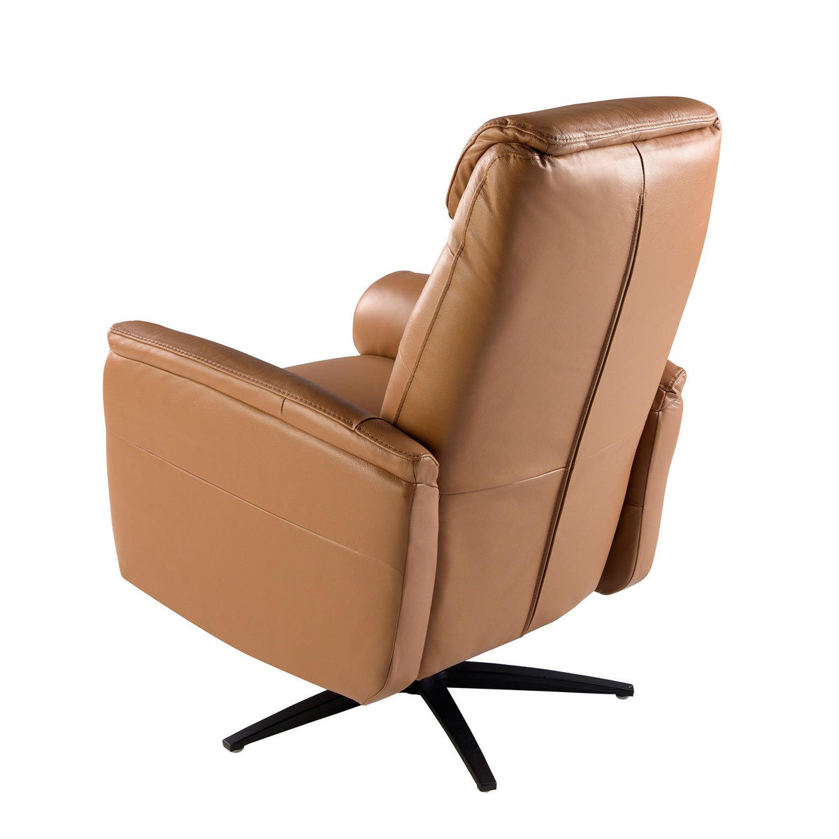 FERNSEHSESSEL Drehsessel aus braunem Leder 78/96/105 cm - Schwarz/Braun, Leder (78/105/96cm) - ANGEL CERDA