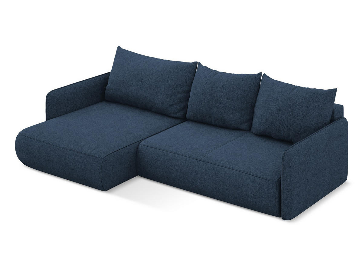 3-SITZER SOFA mit Schlaffunktion Samt Stoff Schwarz - Schwarz, Kunststoff/Textil (255/85/105cm) - Makamii