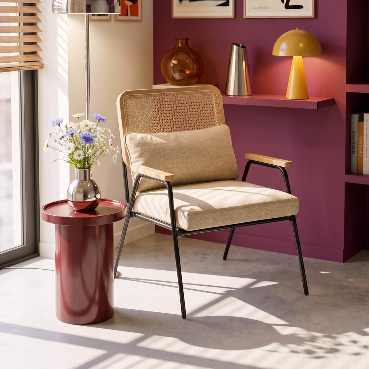 RELAXSESSEL, Weiß - Weiß, Holz/Textil (68/83/63cm) - Oviala