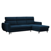 ECKSOFA Torro Mini, Seite: Rechts - Dunkelblau, Holz/Textil (258/168cm) - MIRJAN24