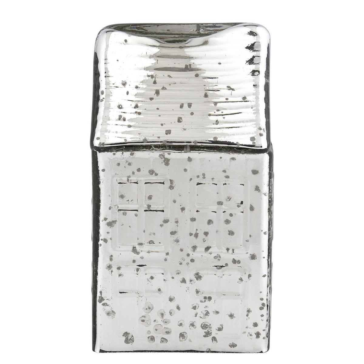 DEKOFIGUR Haus Jolly Brights - Silberfarben, Glas (11/21/11cm) - Butlers