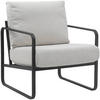 SESSEL Stoff creme - Creme/Schwarz, Textil/Metall (70/82/74cm) - CLP