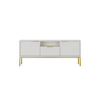 NÍZKA SKRÍŇKA Austin Biela, Zlatá 33/56,4/135 cm - biela, kompozitné drevo (33/56/135cm) - RAUMHIRSCH FURNITURE