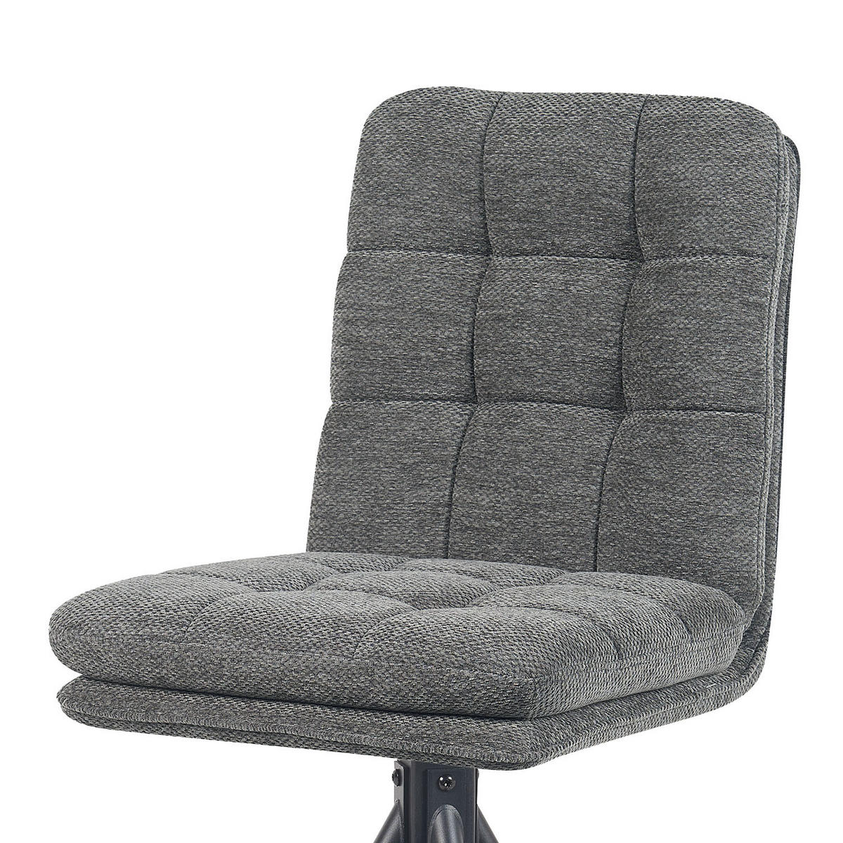 BARHOCKER Tayo - Schwarz/Grau, Textil/Metall (46/106/57cm) - DUBI Möbel