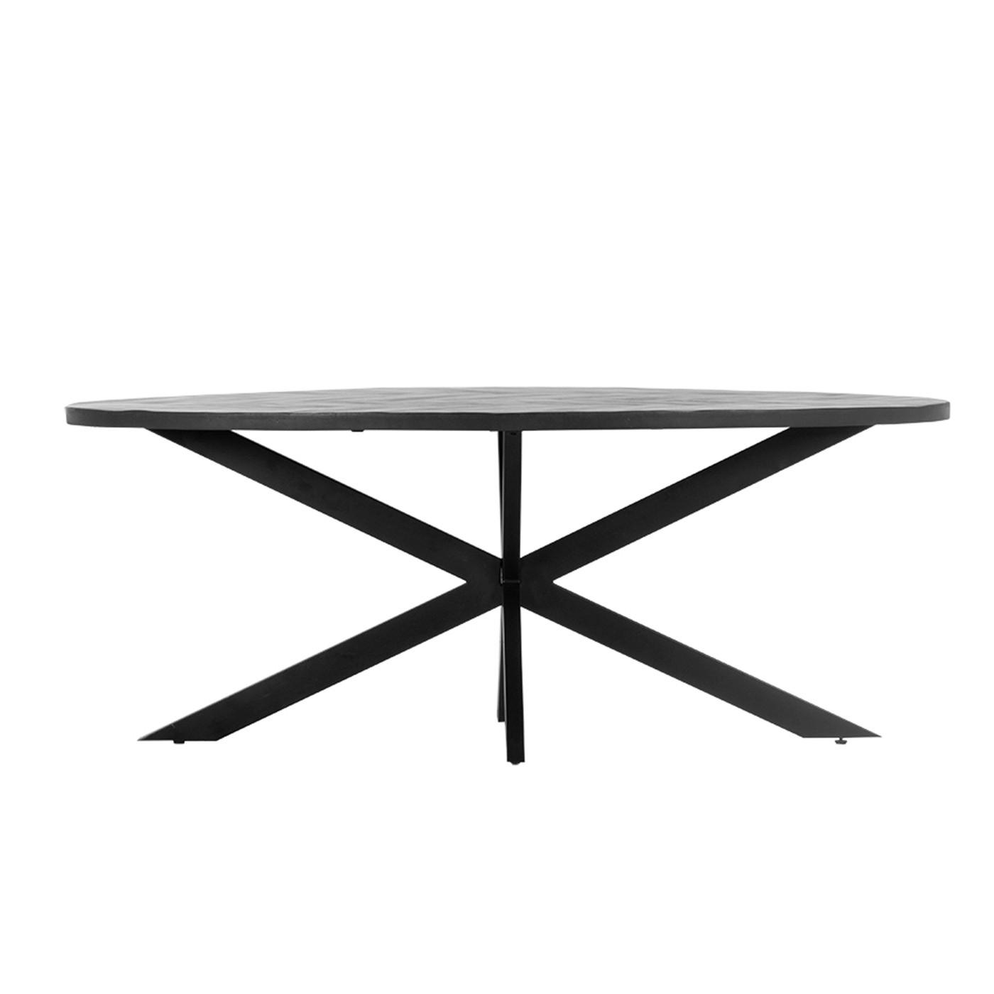 ESSTISCH oval Herringbone 240cm, schwarz - Schwarz, Holz (240/100/78cm) - Giga Meubel