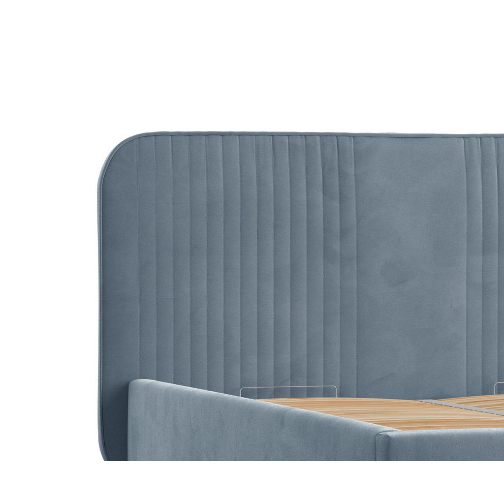 Thumbnail - Maison de Reve Polsterbett, Blaugrau, Textil, Buche, Kiefer, 120x200 cm, Oeko-Tex® Standard 100, FSC 100%, Made in EU, S...