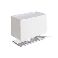 TISCHLEUCHTE PLAZA S Weiß Chrom 15 W - Weiß, Metall (30/16/25cm) - Rendl