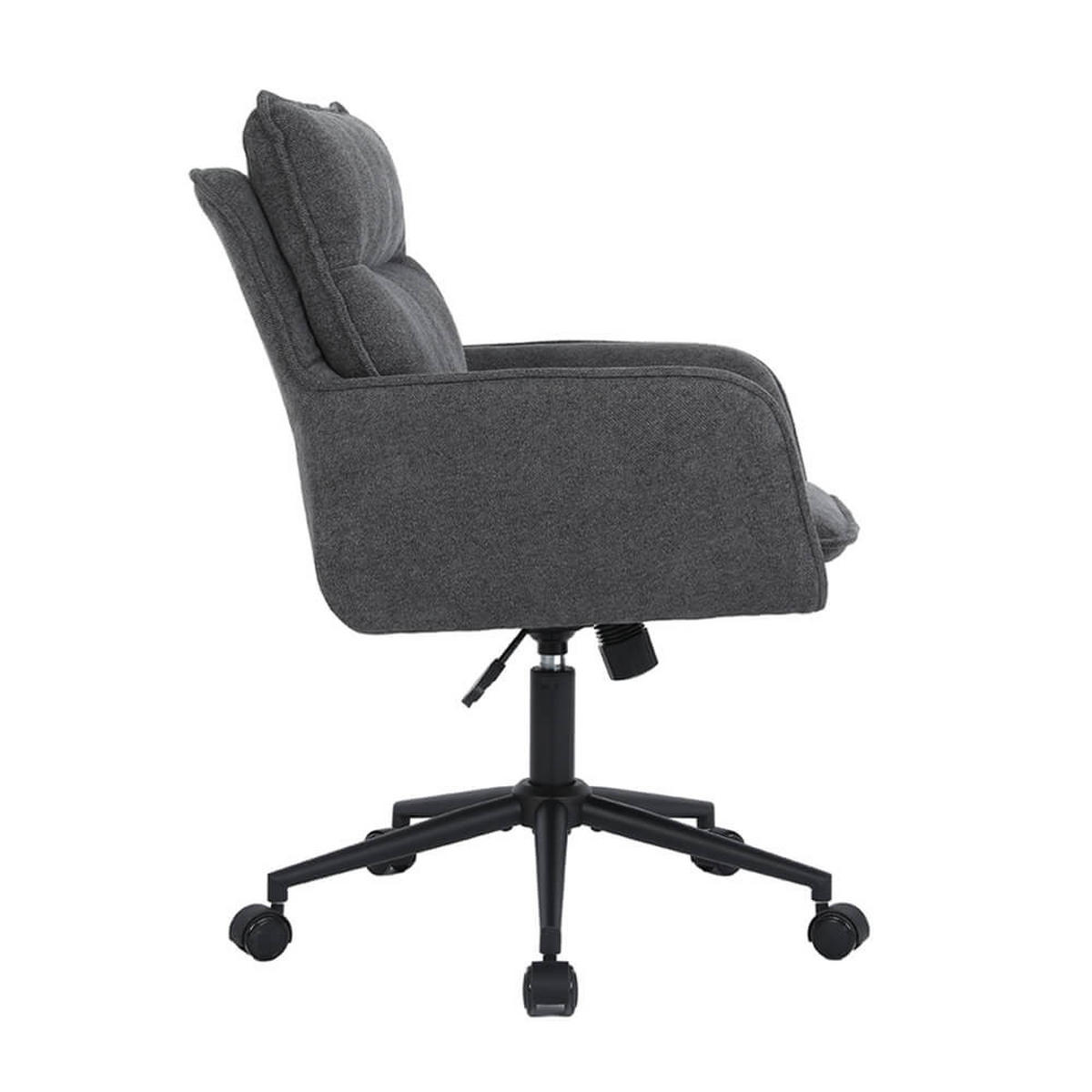 BÜROSTUHL aus Webstoff CORA - Anthrazit - Anthrazit, Kunststoff (60/100/70cm) - Home Deluxe