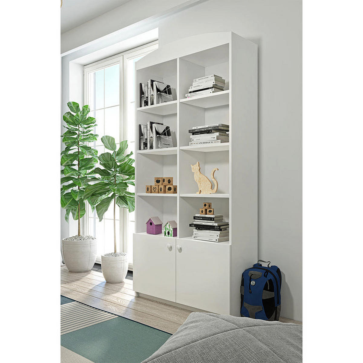 KNIHOVNA Babydream Bílá - bílá, kompozitní dřevo (90/187/34cm) - Petits-meubles