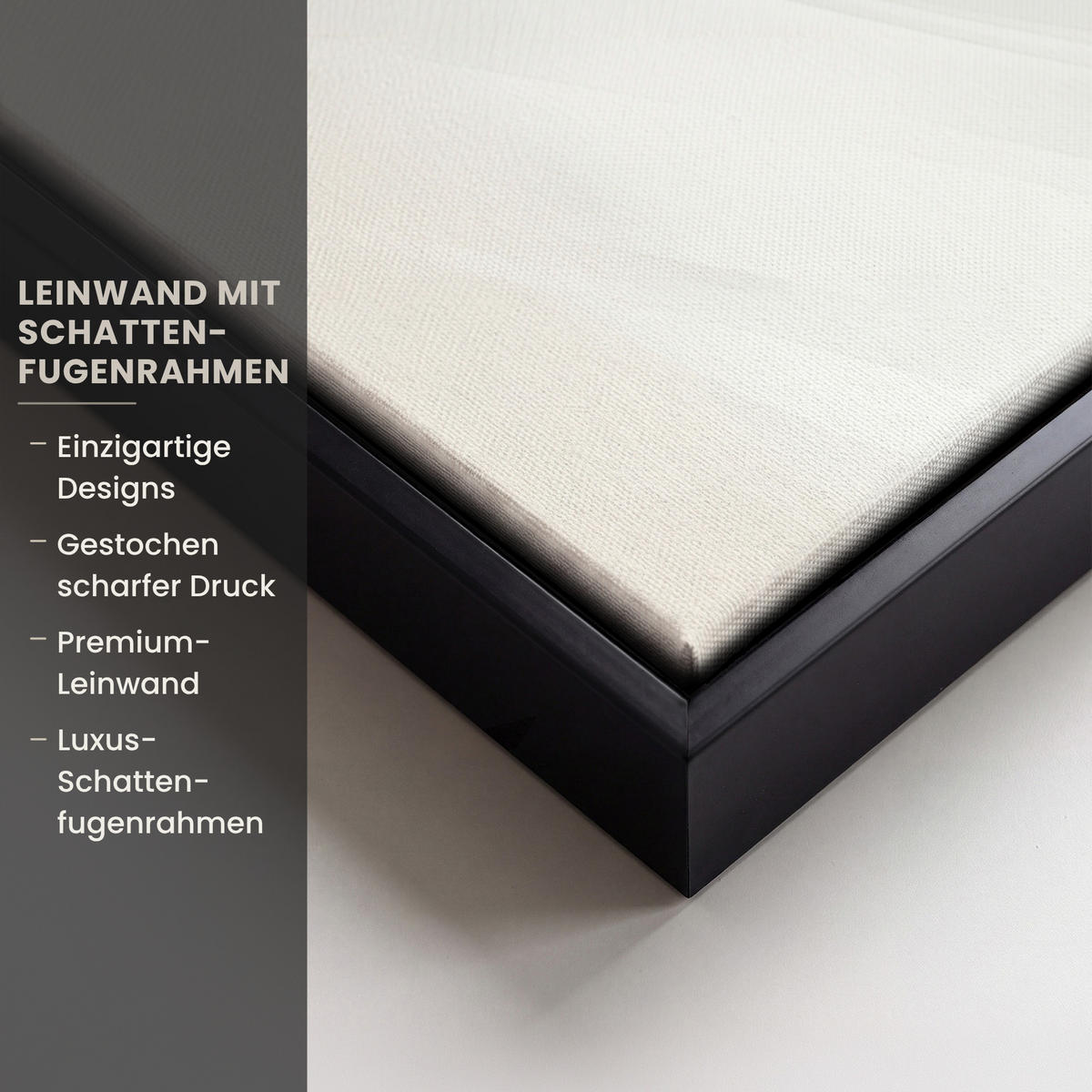 LEINWAND Bilder mit Rahmen - Blume - Beige - Farbe - Schatten - 60x40 - Creme, Textil (60/40cm) - MuchoWow