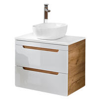WASCHTISCH Luton-56 - Weiß, Holzwerkstoff (61/77/48cm) - Lomado