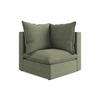 SOFAELEMENT Bouclé Stoff Grün - Schwarz/Olivgrün, Holzwerkstoff/Kunststoff (90/77/90cm) - Makamii