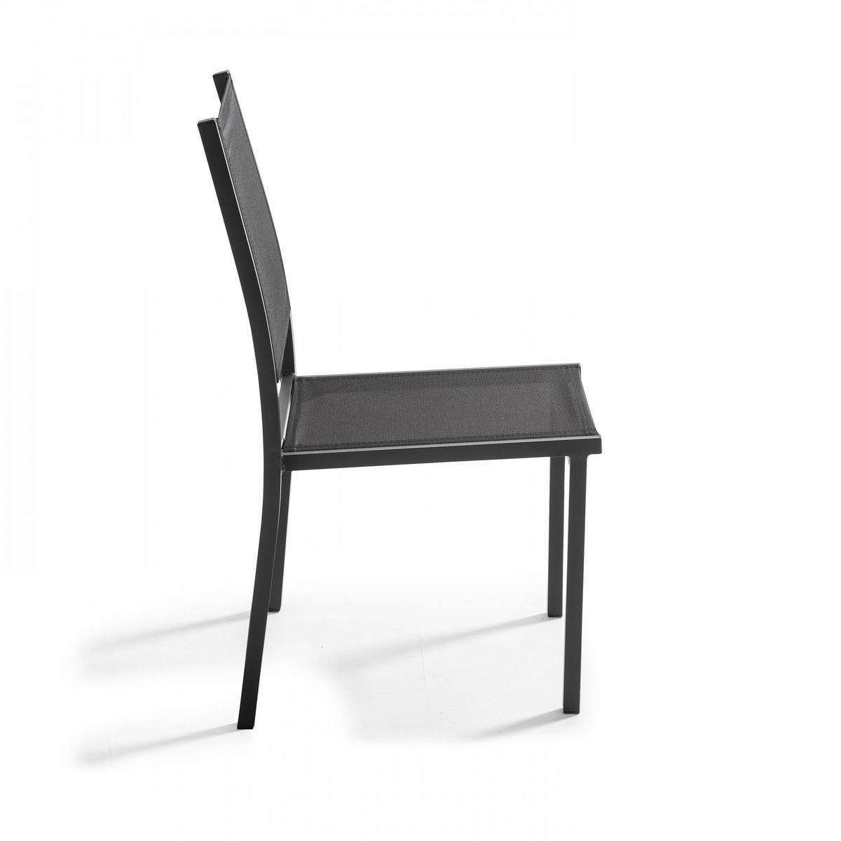 GARTENSTUHL 2-tlg., Schwarz - Schwarz, Metall (60/90/48cm) - Oviala