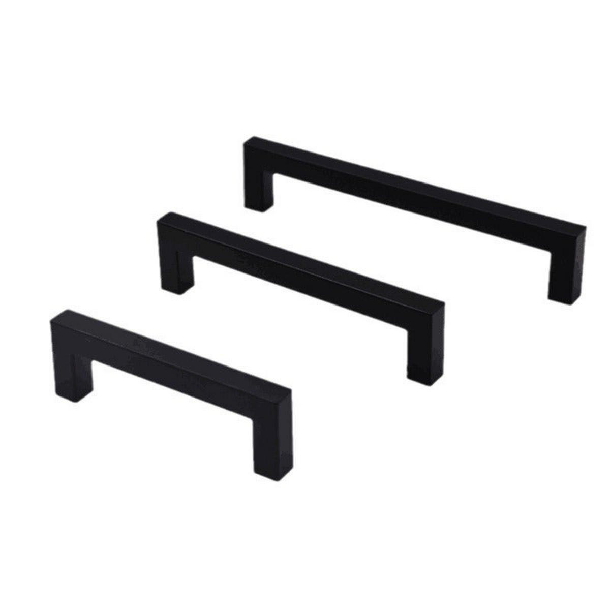 MÖBELGRIFF Schwarz 15er-Set 128 mm Edelstahl - Schwarz, Metall (1.2/1.2/12.8cm)