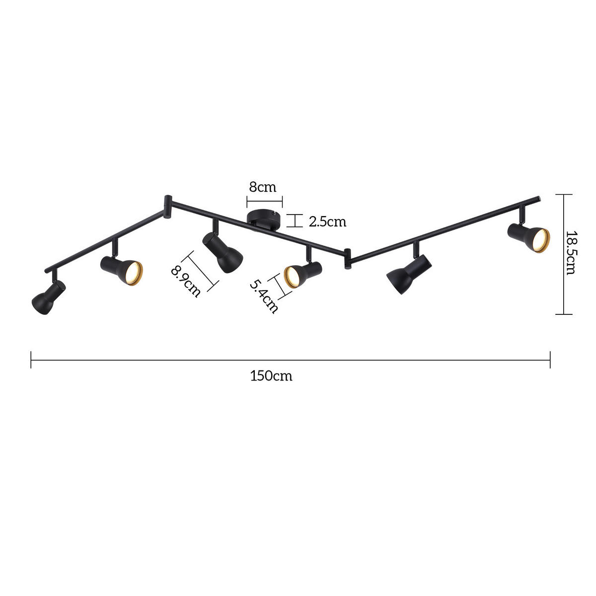 STRAHLER Lyrtholk 8/18.5/8 cm - Schwarz, Metall (8/8/18.5cm) - ZMH