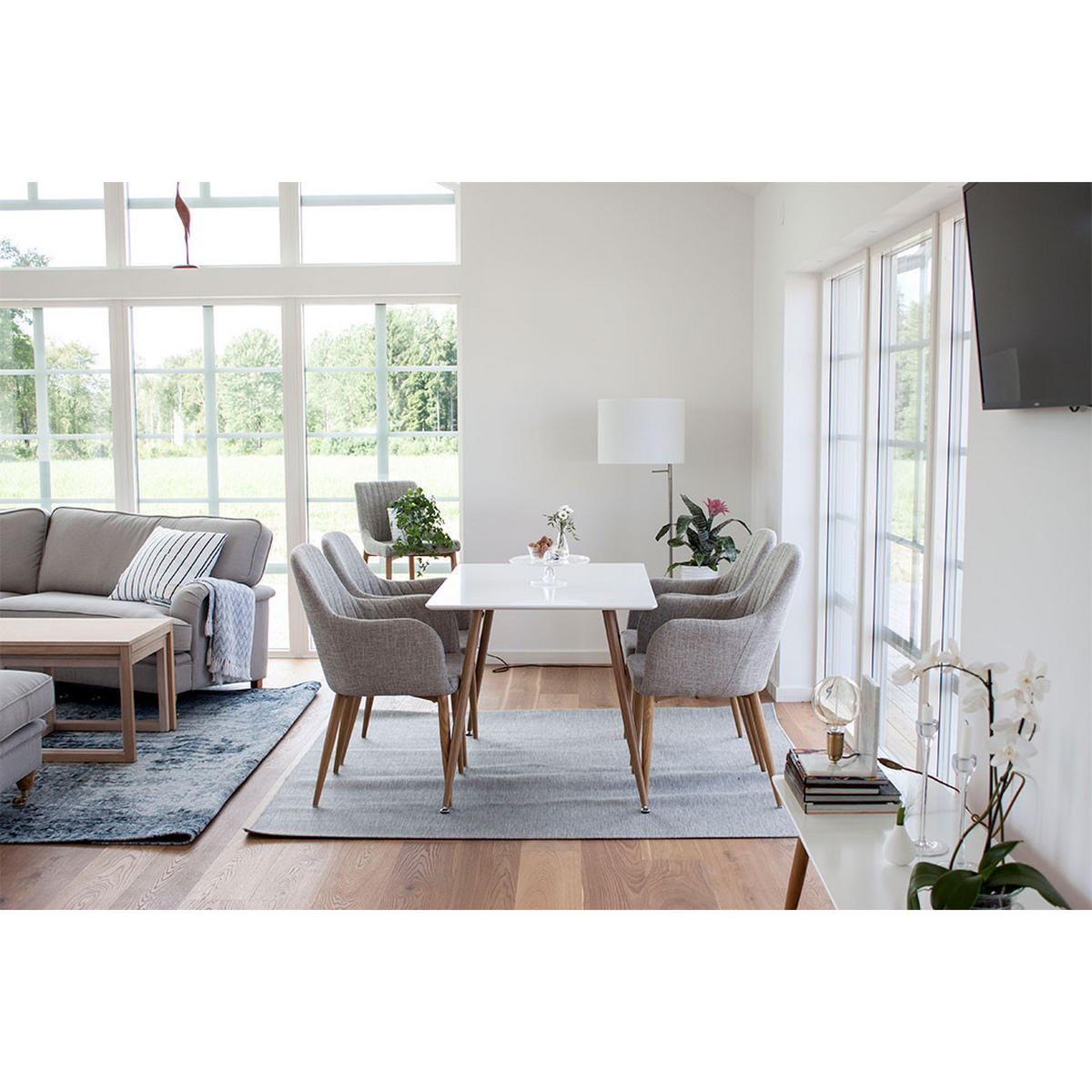 ESSTISCH, Polar, Weiß, MDF, 75 x 120 x 75 cm - Weiß, Holzwerkstoff/Metall (120/75/75cm) - ebuy24
