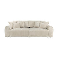 SCHLAFSOFA - 4 Personen - stoff - beige Telaro - Beige, Textil (286/94/138cm) - Vente-Unique