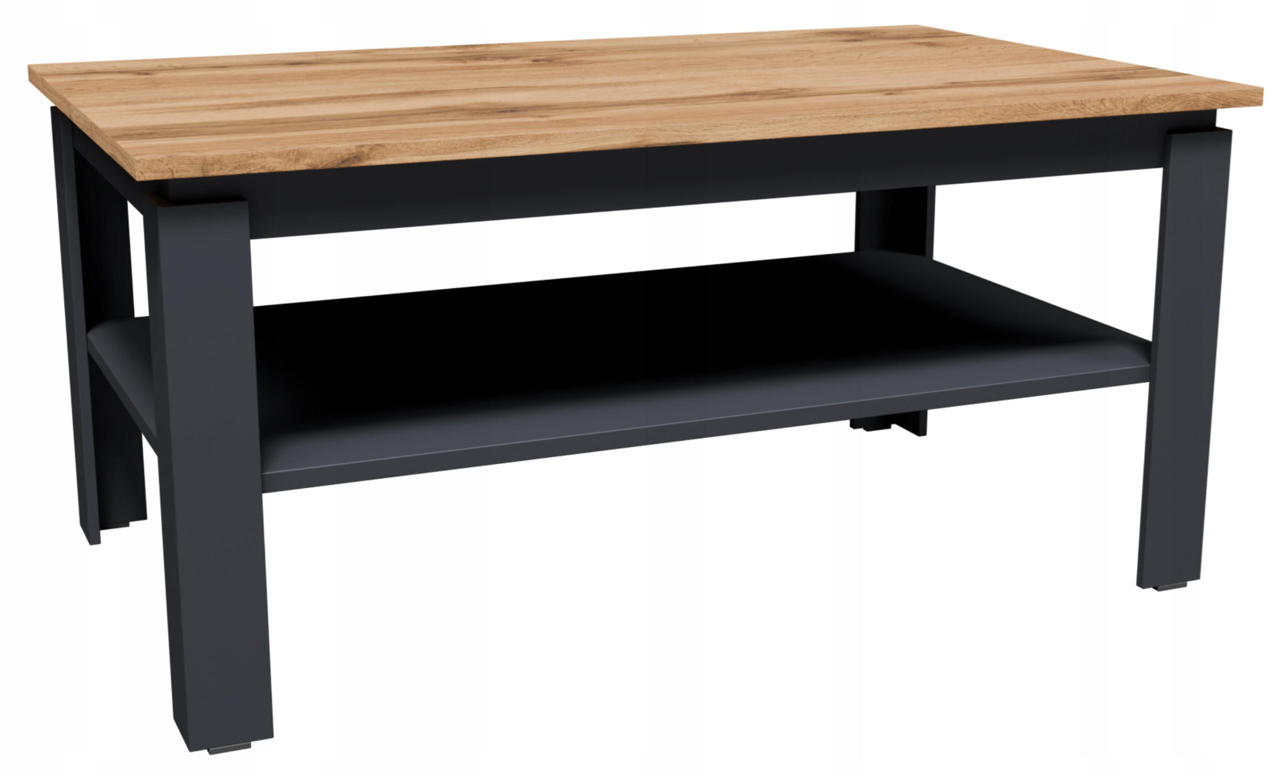 COUCHTISH CR3-STERN-90 Graphit-Wotan Eiche 90/55/43 cm - Anthrazit/Eiche Wotan, Holzwerkstoff (55/90/43cm)