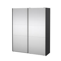 SCHIEBETÜRENSCHRANK, Como, Grau, Holzwerkstoff, 179 x 67 x 221 cm - Grau, Holzwerkstoff (179/221/67cm) - ebuy24
