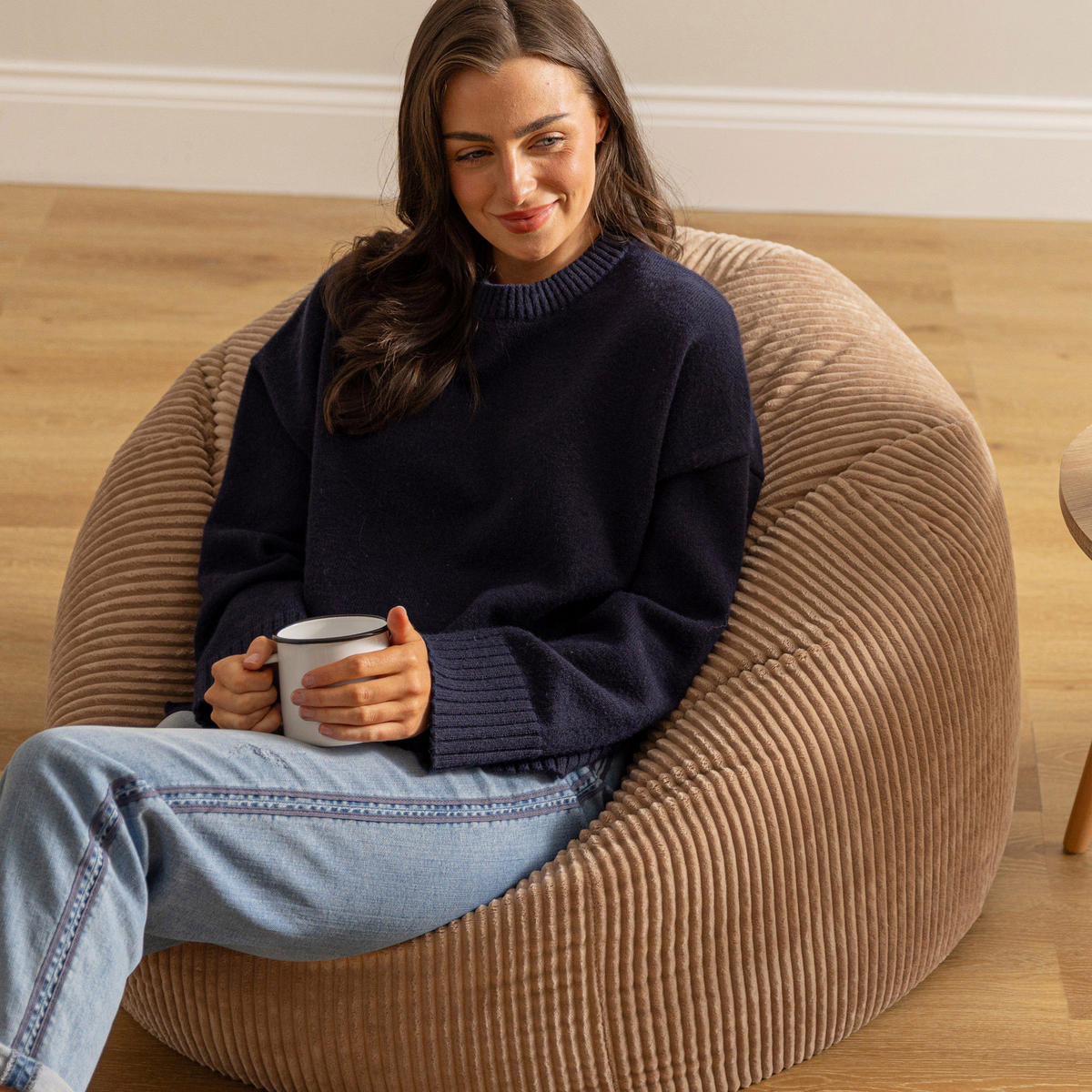 SITZSACK Klassisch Kingston, Cord - Mokka, Textil (85/50/85cm) - icon