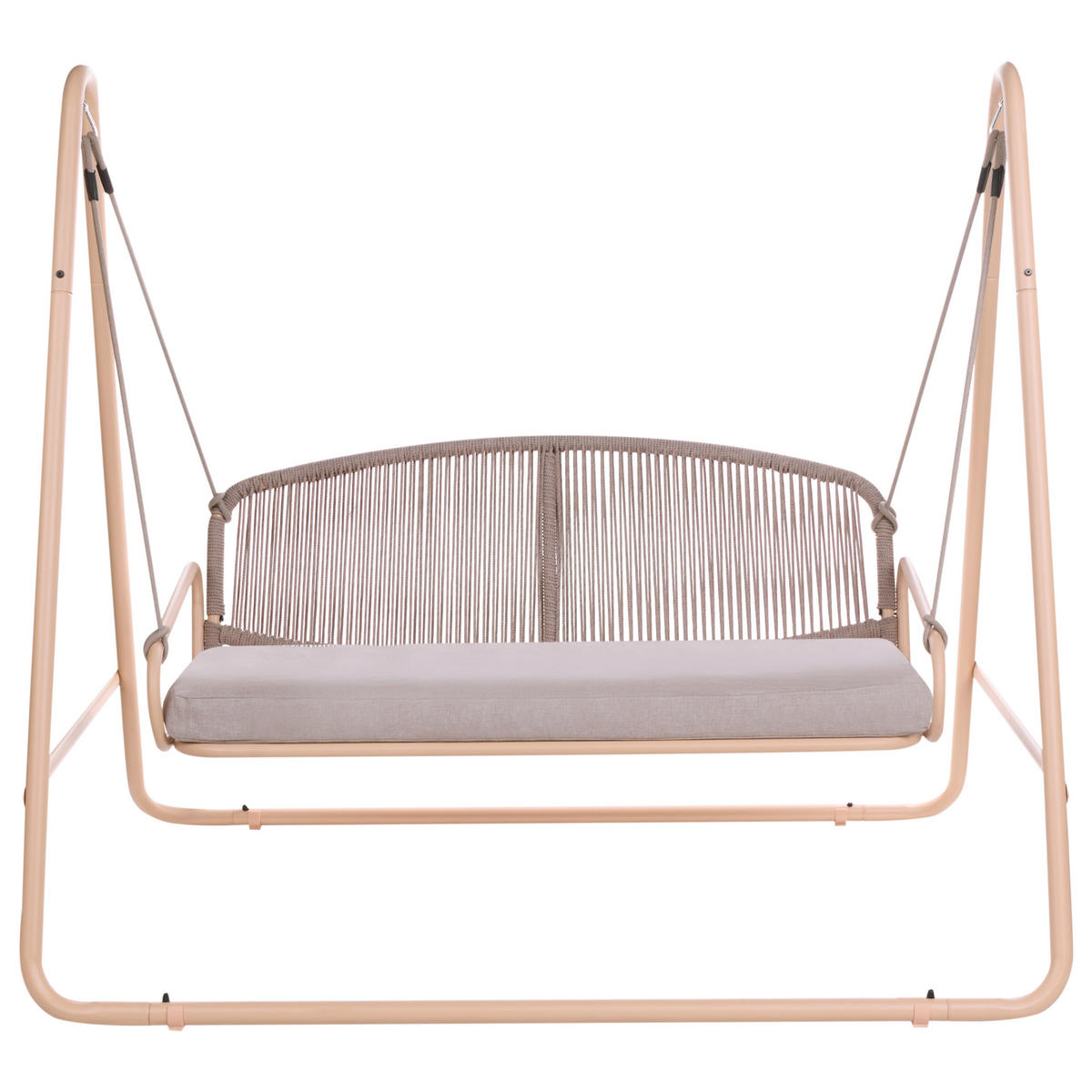 LEAGĂN HOLLYWOOD metal bej Norcia - bej, metal (172/156/119cm) - Beliani