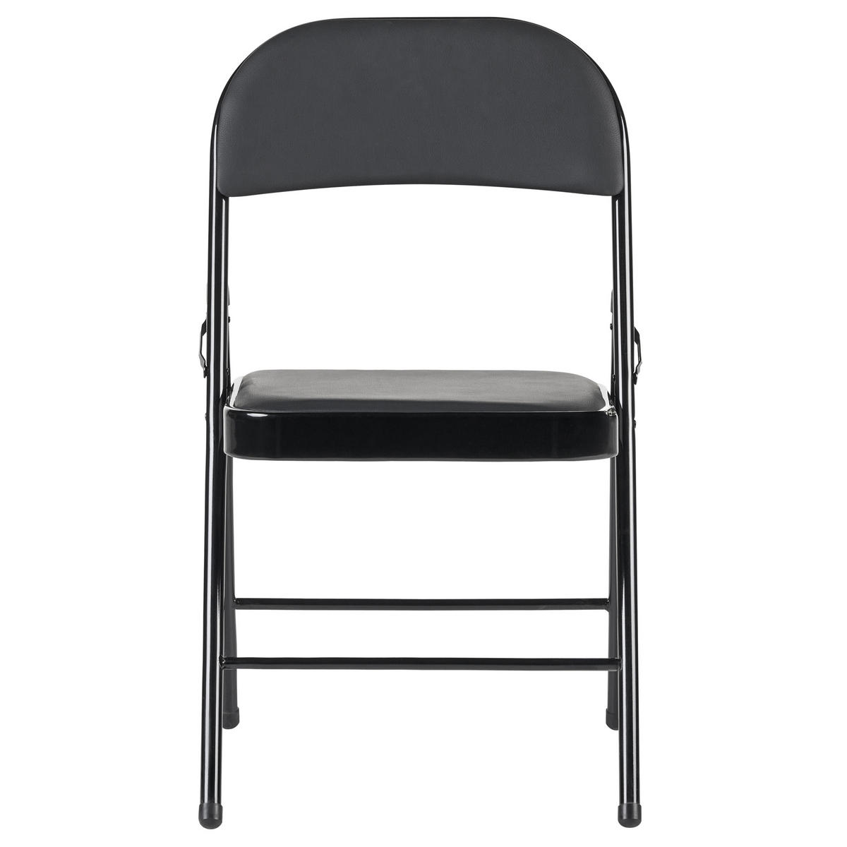 KLAPPSTUHL 4er-Set Metall Schwarz Shasta - Schwarz, Metall (45/77/47cm) - Beliani