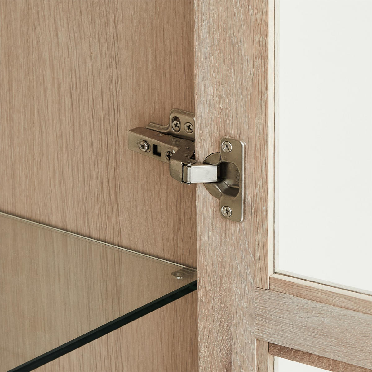 VITRINE Eiche massiv - Eichefarben, Holz (100/190/45cm) - Furnhouse