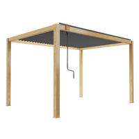PERGOLA bioklimatische 3x4m, Grau - Grau, Metall (304/258/404cm) - Oviala