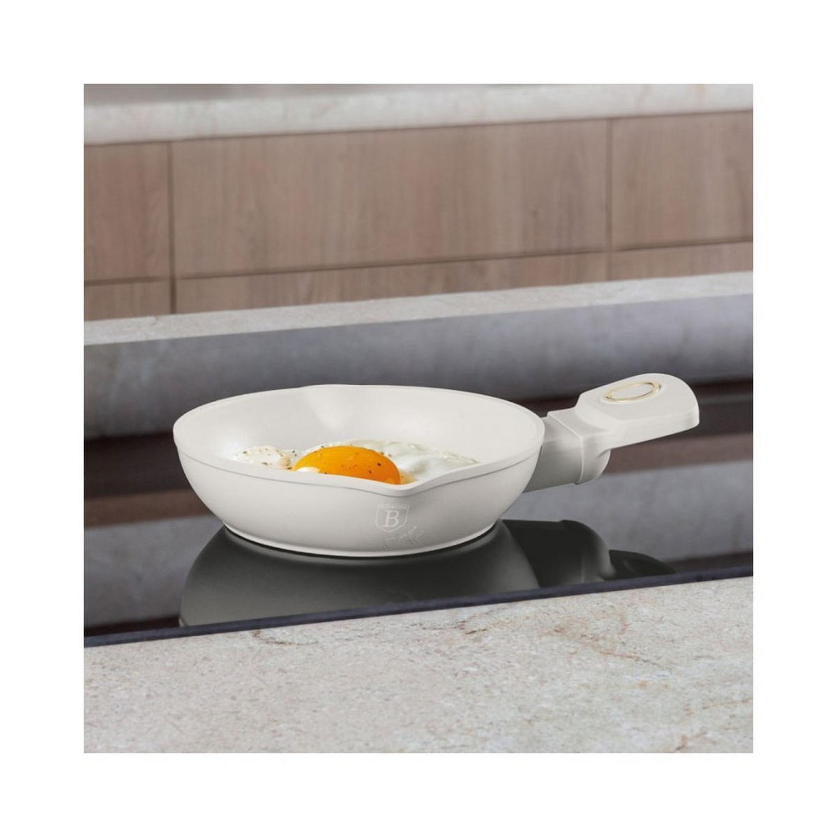 PFANNE Weiß 24/16/4.2 cm BH8076 - Weiß, Metall (16cm) - Berlinger Haus