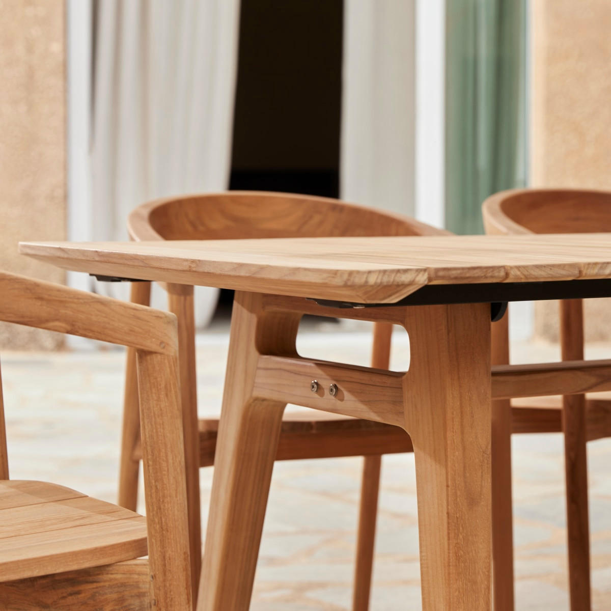 GARTENTISCH Antioni Natur aus Teak - Naturfarben, Holz (95/280/75cm) - Tikamoon