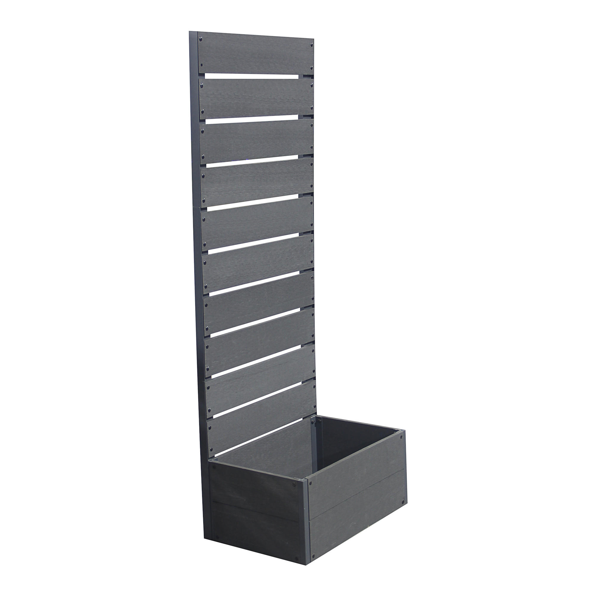 BLUMENKASTEN Heerde - Grau, Kunststoff (56/150/38cm) - [en.casa]