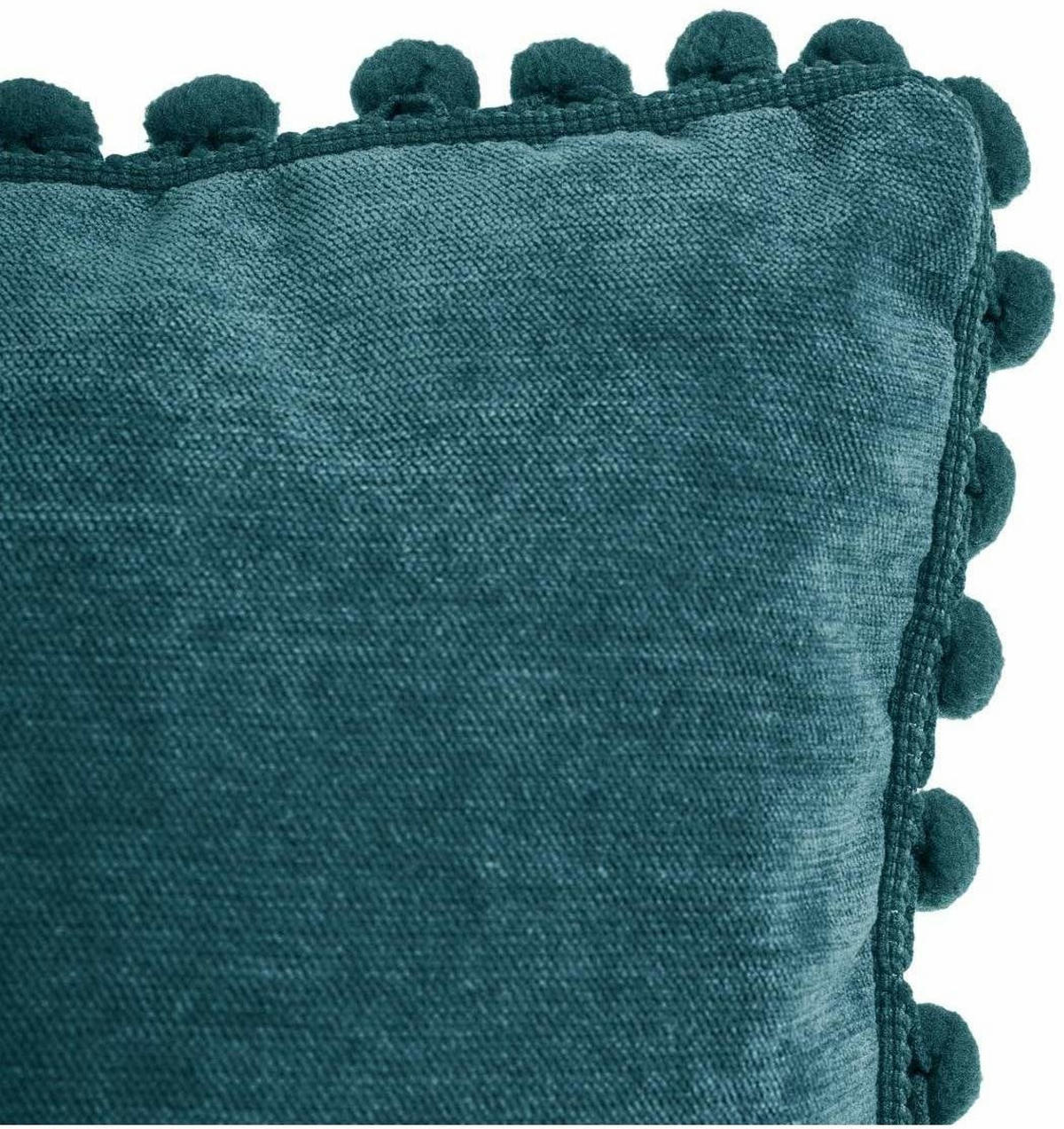 ZIERKISSEN Pompons 40/40 cm - Blau, Textil (40/40cm) - Atmosphera Createur d´interieur